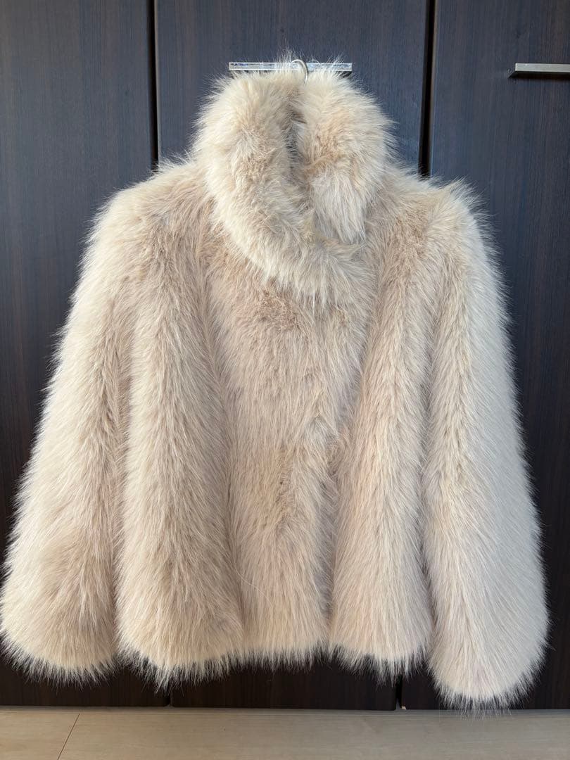 THINK FUR シンクファー ベージュ ジャケット ファーコート ショート丈