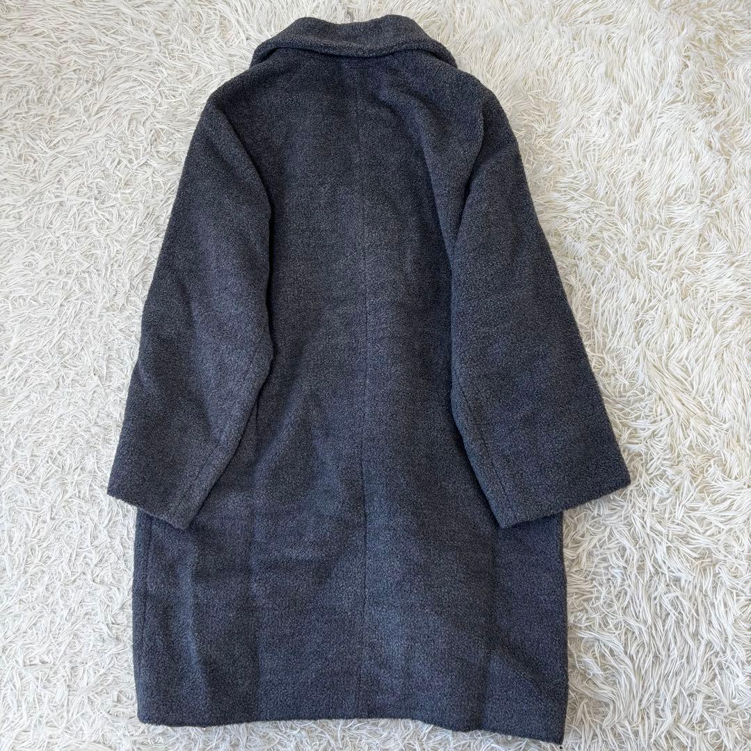 MARELLA✨チェスターコート　モヘヤウール　ボア　テディベアM ダークグレー