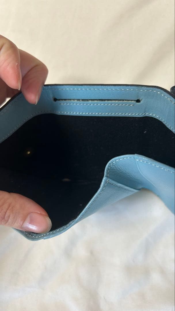 WACKO MARIA 三つ折り 財布 クロコ 水色