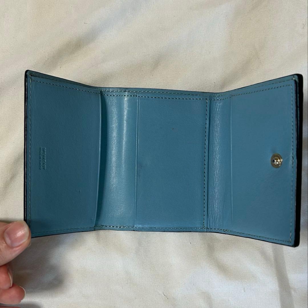 WACKO MARIA 三つ折り 財布 クロコ 水色