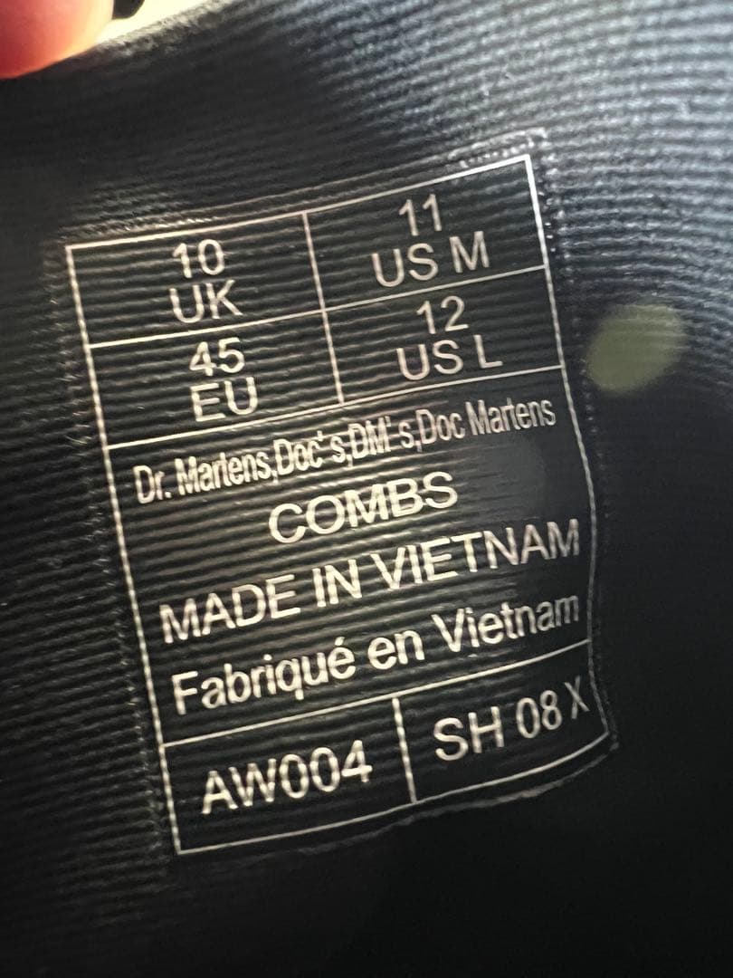 UK10_29cm Dr.Martens Combs Fold-Down ブーツ