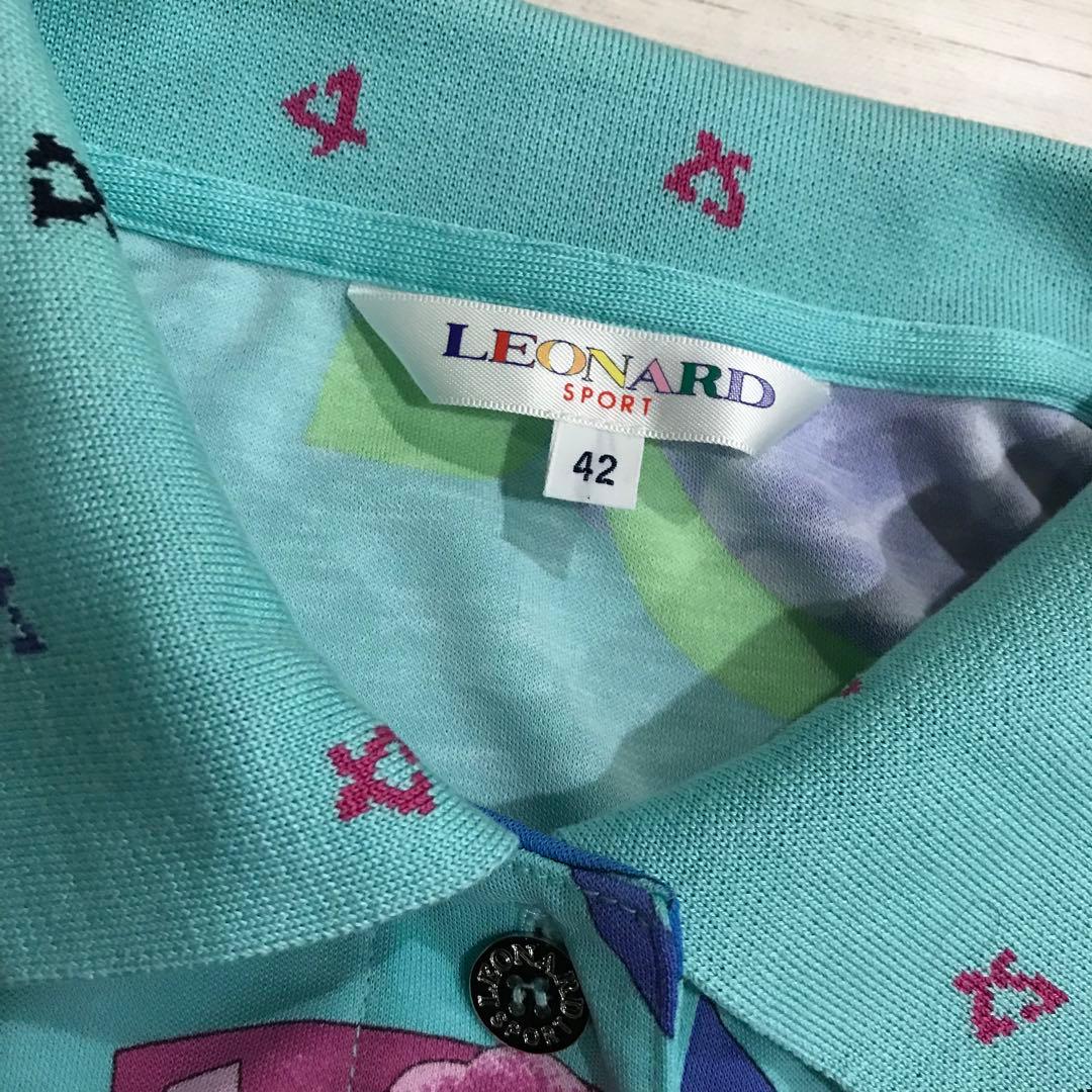 LEONARD レオナール 花柄 ポロシャツ 長袖シャツ 美品 42