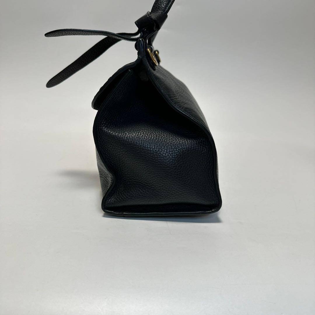 j85【美品】グッチ　GGマーモント　レザー　ブラック　2way ショルダー.