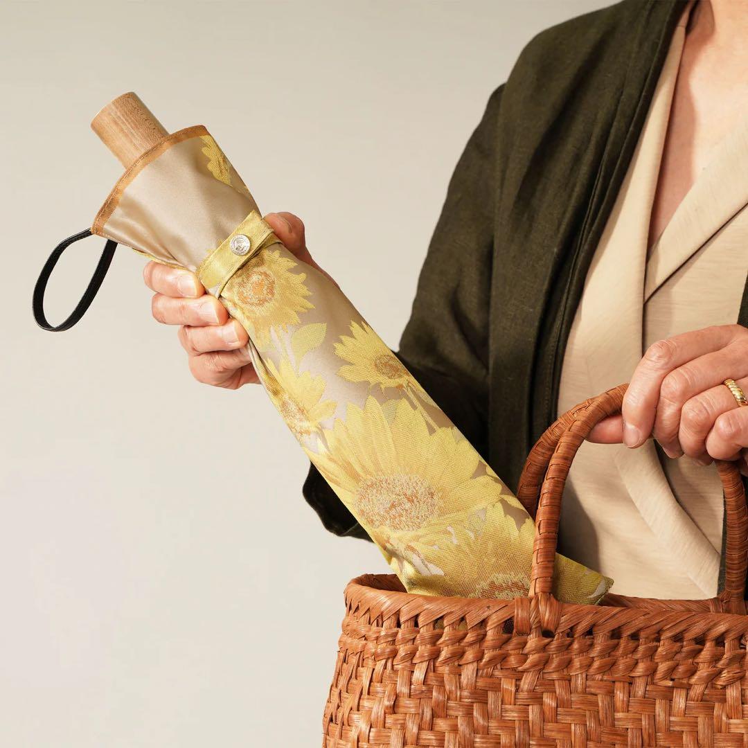 向日葵柄 晴雨兼用傘 55cm 甲州織 槇田商店