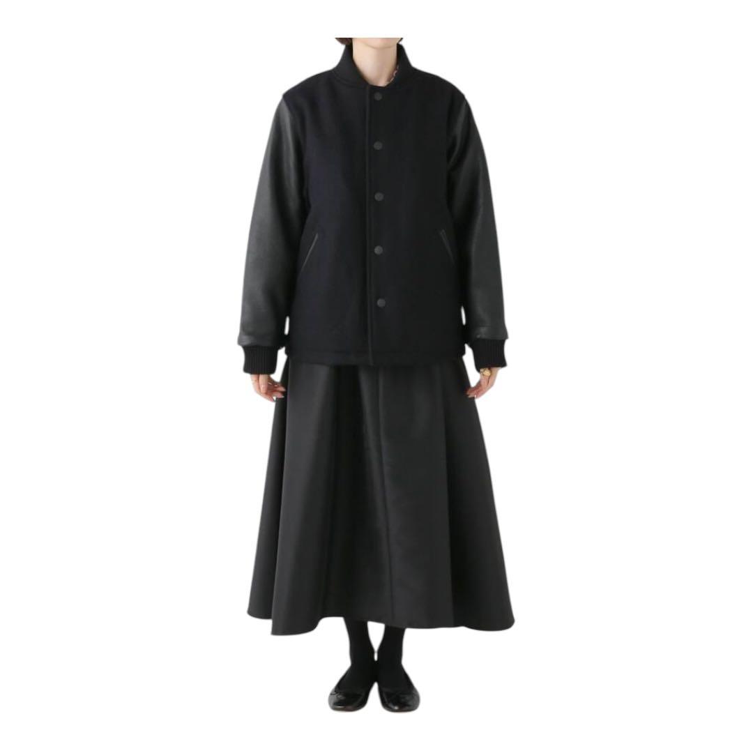 ブルックスブラザーズ MOON生地 IENA別注 レザー切替ウールスタジャン S