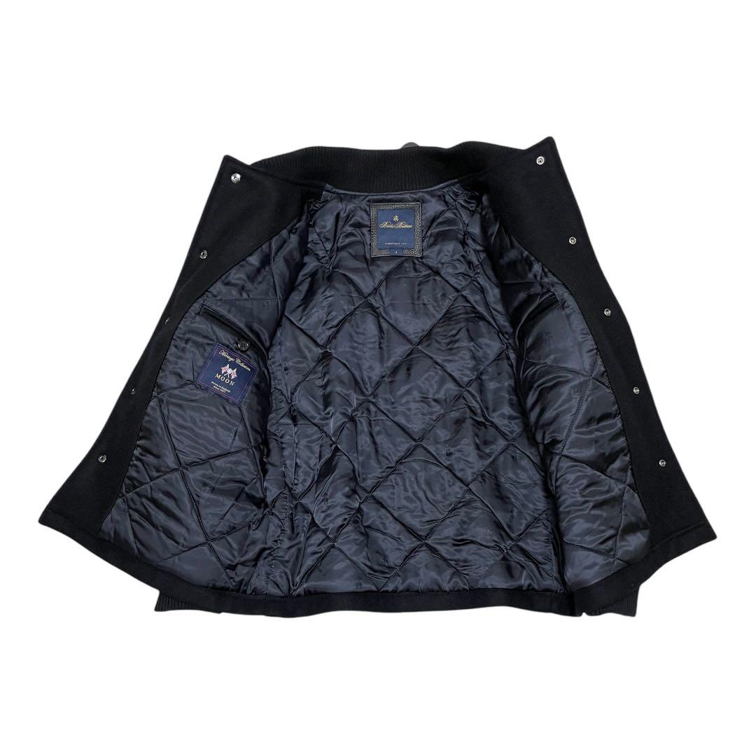 ブルックスブラザーズ MOON生地 IENA別注 レザー切替ウールスタジャン S