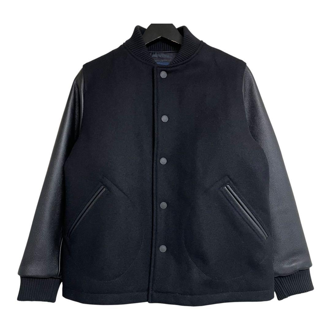 ブルックスブラザーズ MOON生地 IENA別注 レザー切替ウールスタジャン S