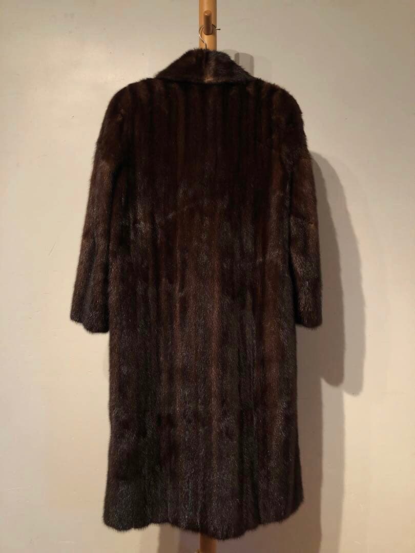 EMBA エンバ ミンク 毛皮 ダークブラウン コート ロングコート