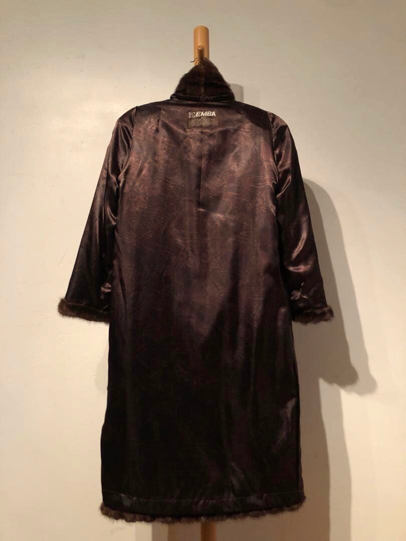 EMBA エンバ ミンク 毛皮 ダークブラウン コート ロングコート