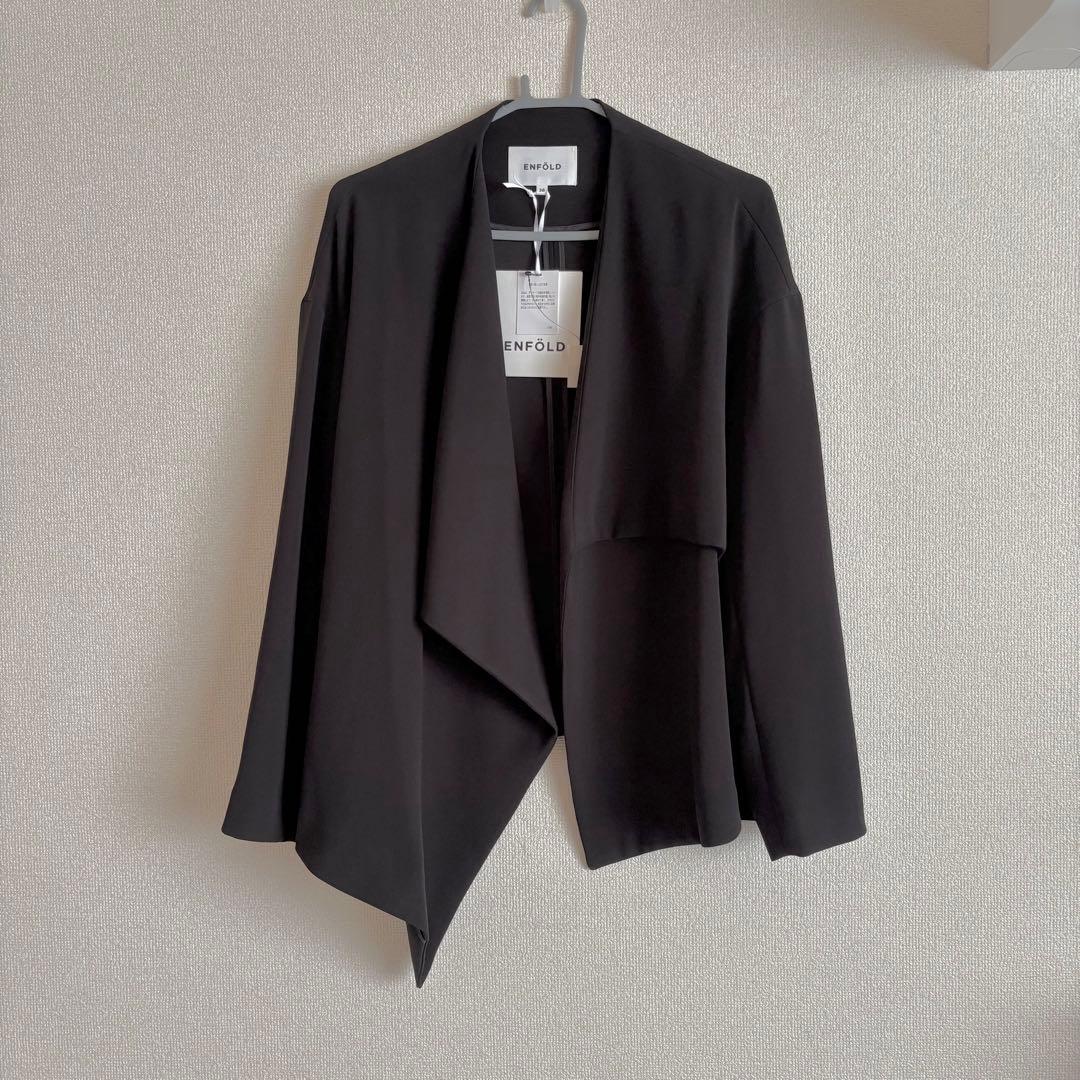 エンフォルド　新品　アシンメトリージャケット　38 ブラック