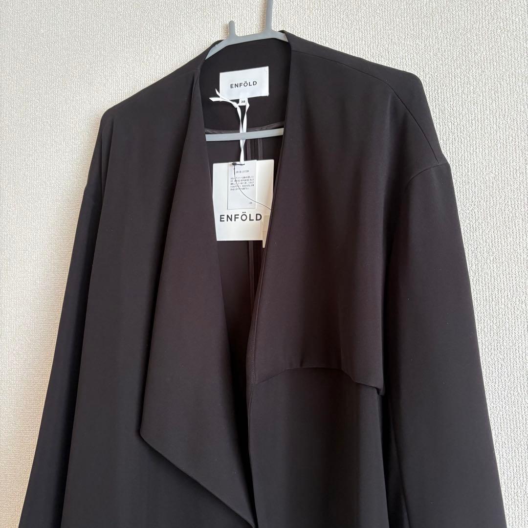 エンフォルド　新品　アシンメトリージャケット　38 ブラック