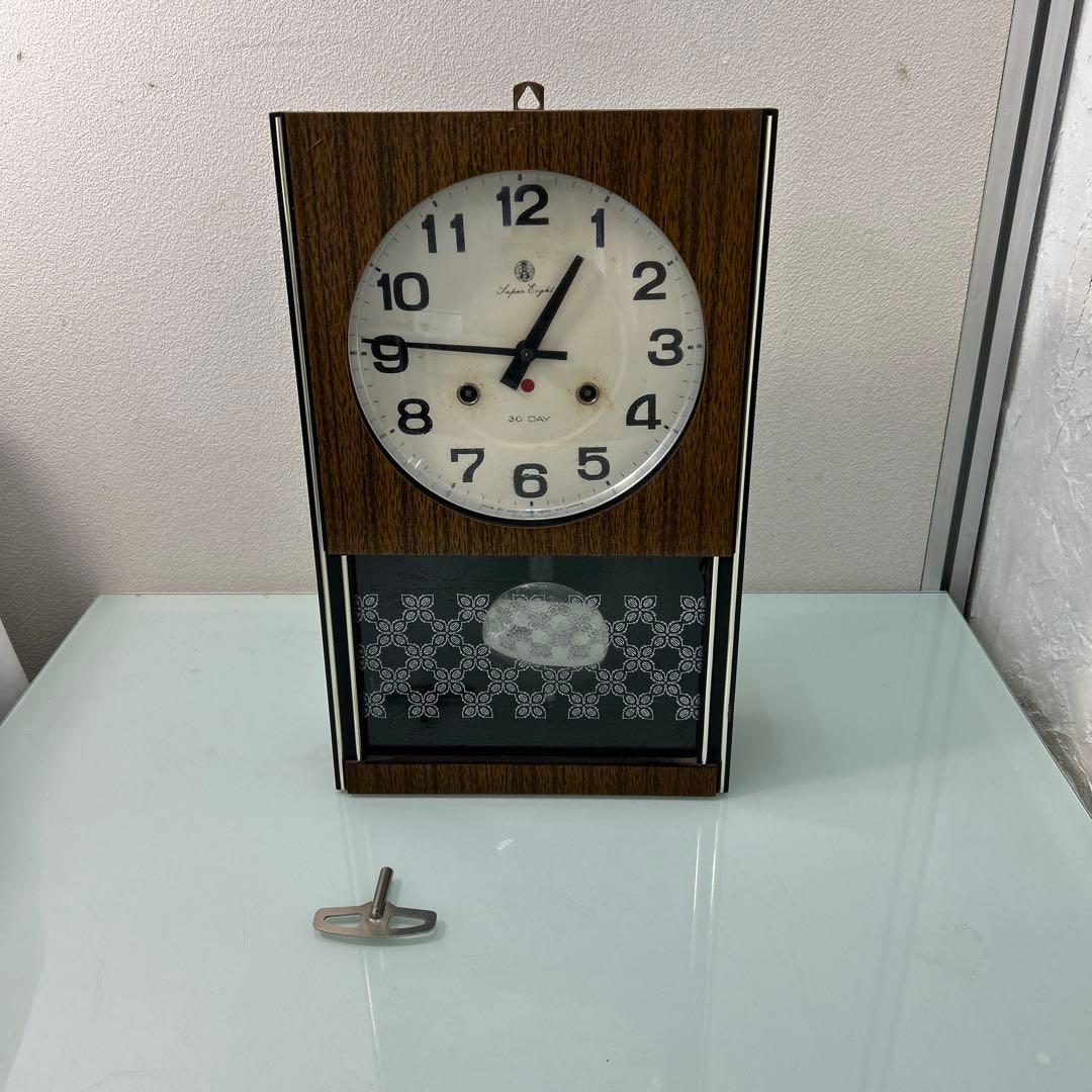 ☆昭和レトロ　愛知時計電機　スーパーエイト掛時計☆