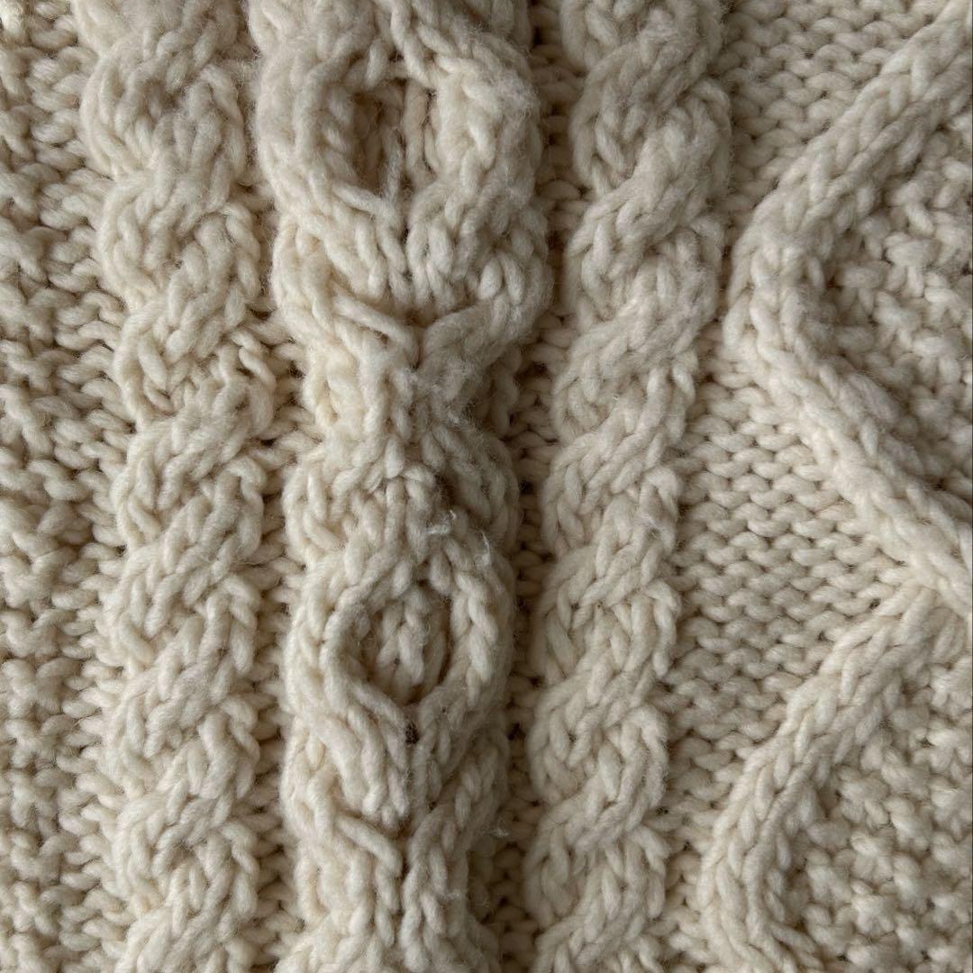 かぐれ ペルーアランクルーネックベスト アイボリー