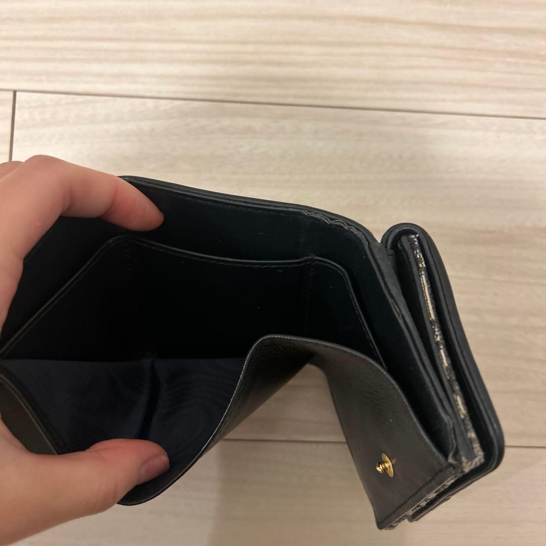 s*♡様 Christian Dior 三つ折り財布 ネイビー/ベージュ