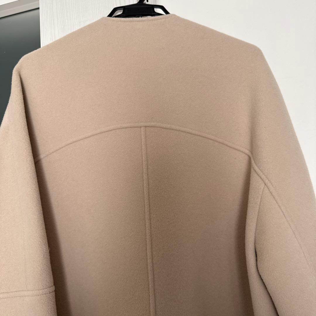 yori ヨリ ウールノーカラーコート オーバーサイズ アイボリー