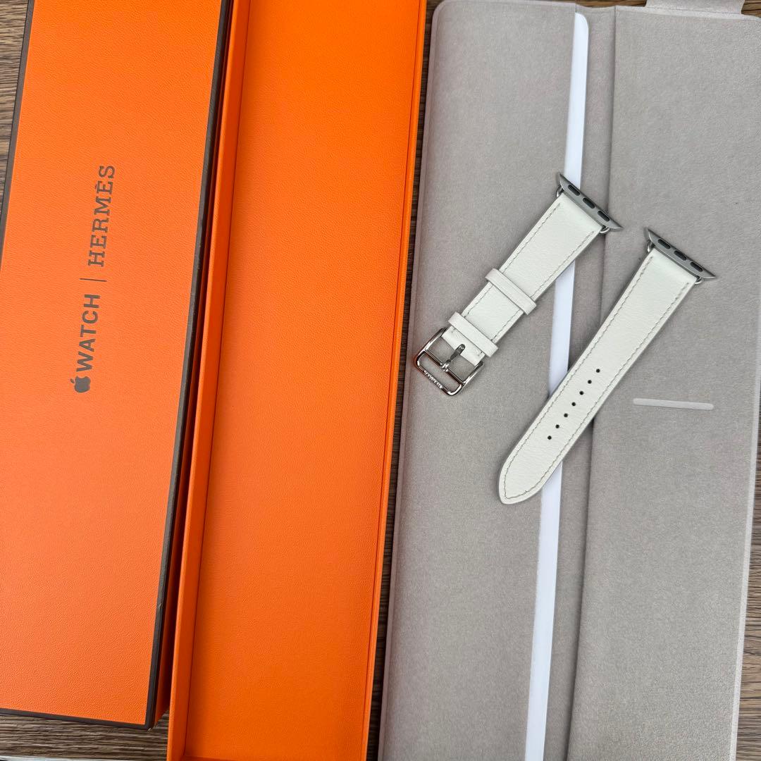 2514 ほぼ未使用　Apple Watch エルメス　ホワイト　レザー