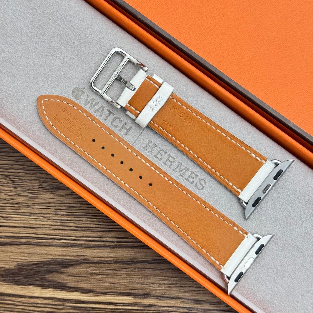 2514 ほぼ未使用　Apple Watch エルメス　ホワイト　レザー