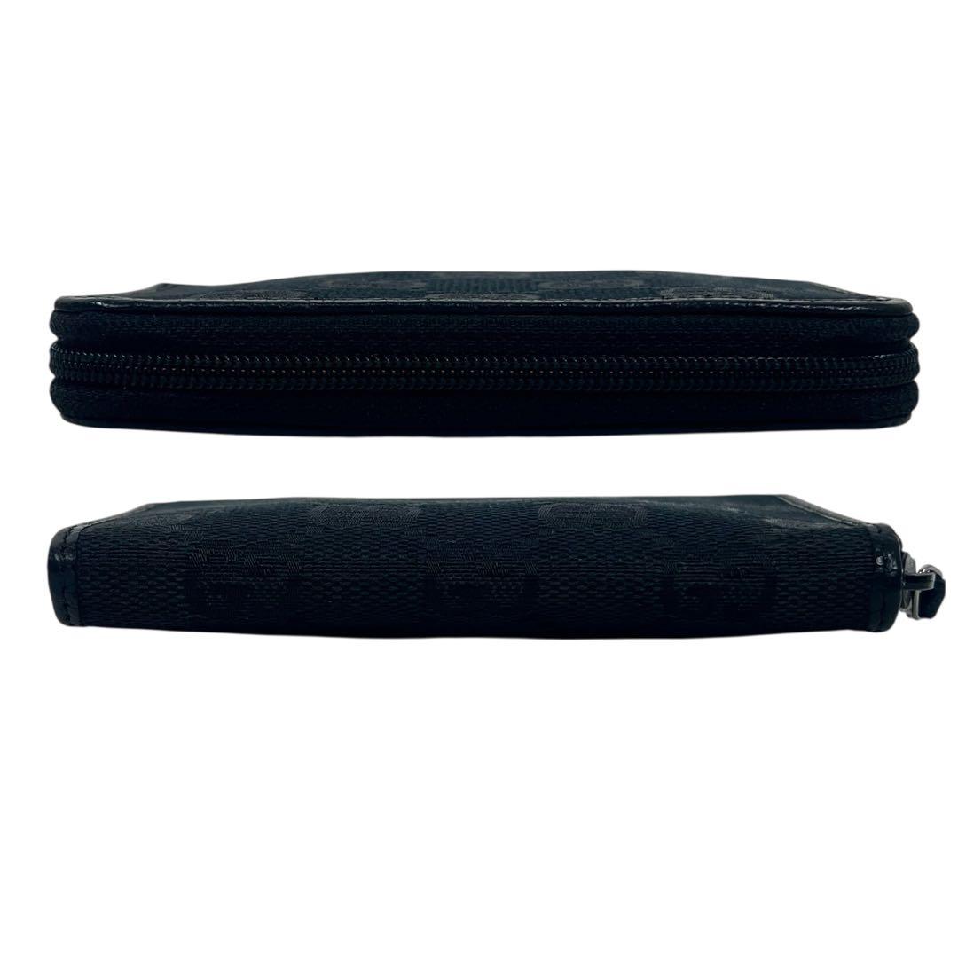 グッチ　ケース　ミニ財布　GGキャンバス　ロゴ　総柄　ラウンドファスナー