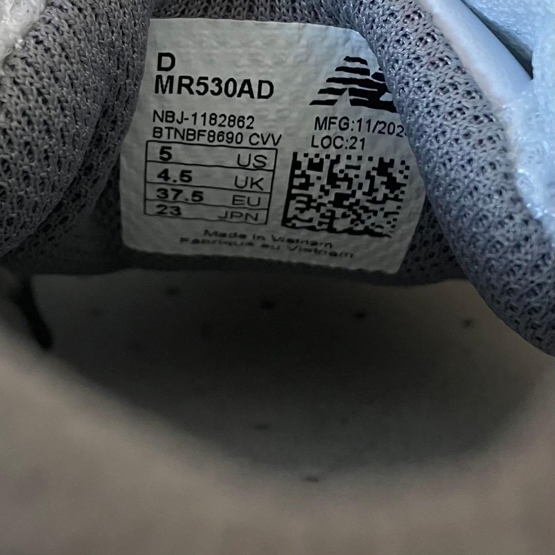【ほぼ未使用】ニューバランス MR530AD スニーカー ホワイト 23cm