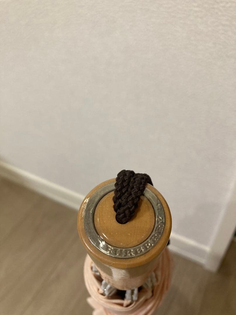 美品　Burberry バーバリー 折りたたみ日傘　チェック柄　ロゴ入り