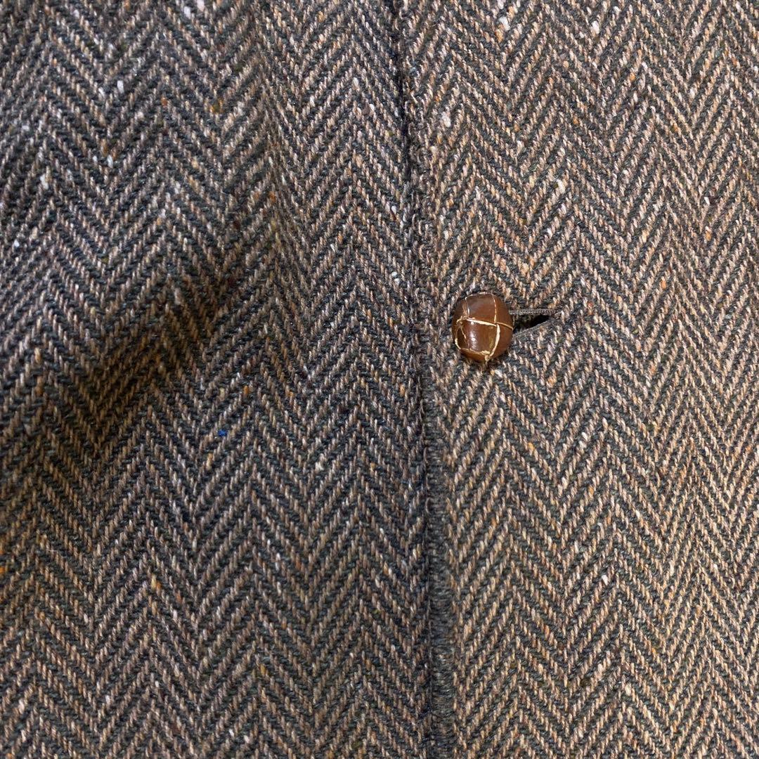 80s Aquascutum バルマカーンコート ツイード ヘリンボーン