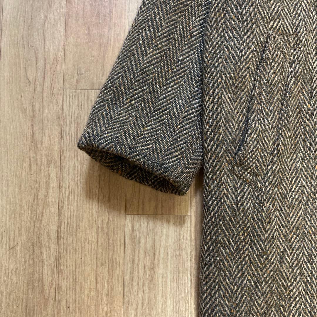 80s Aquascutum バルマカーンコート ツイード ヘリンボーン