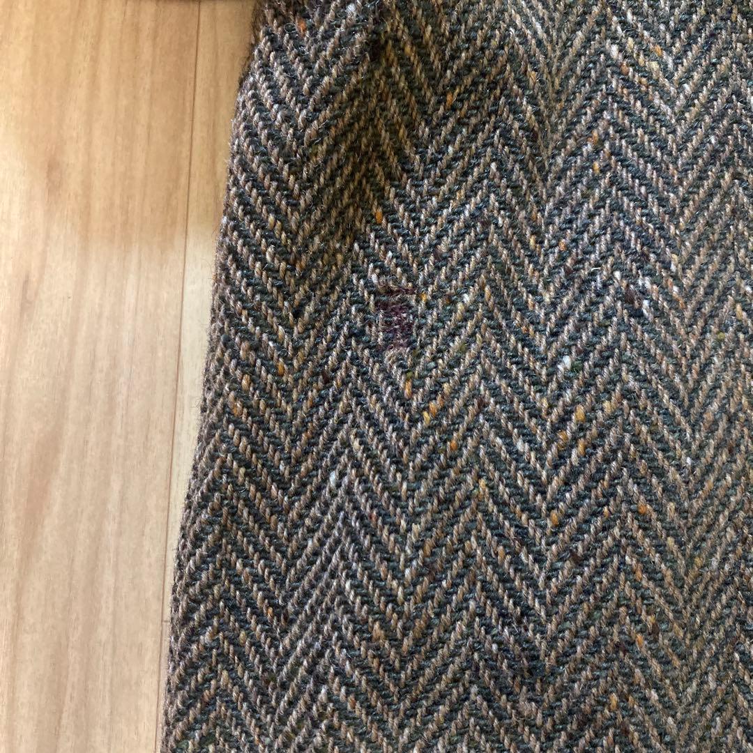 80s Aquascutum バルマカーンコート ツイード ヘリンボーン