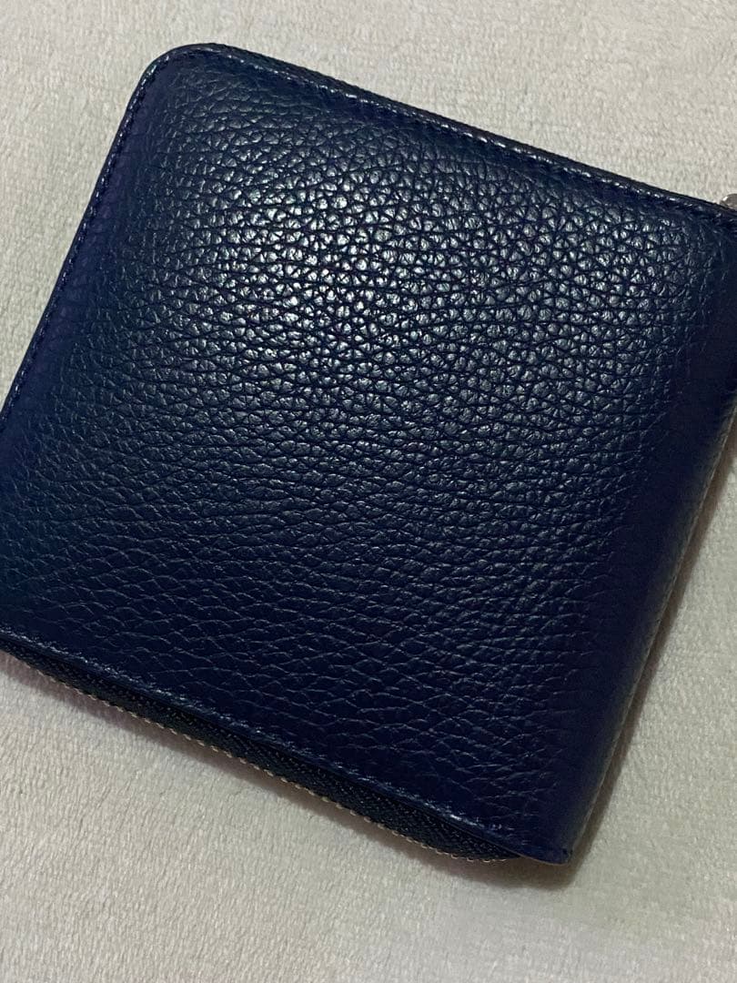 ヴィヴィアン 二つ折り財布 紺 オーブペイント ラウンドファスナー