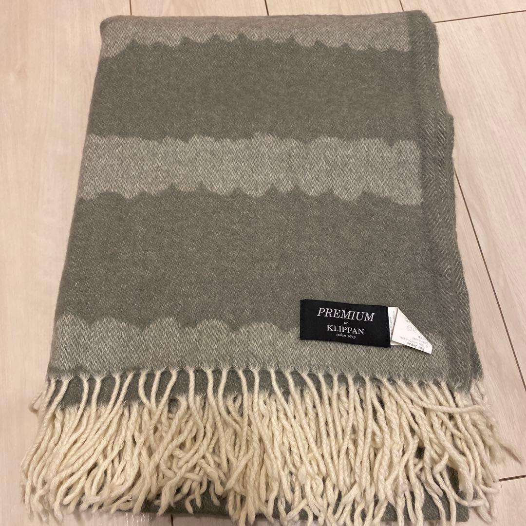 ミナペルホネン　KLIPPAN/クリッパン　スロー　BOSQUET　グレー　大判