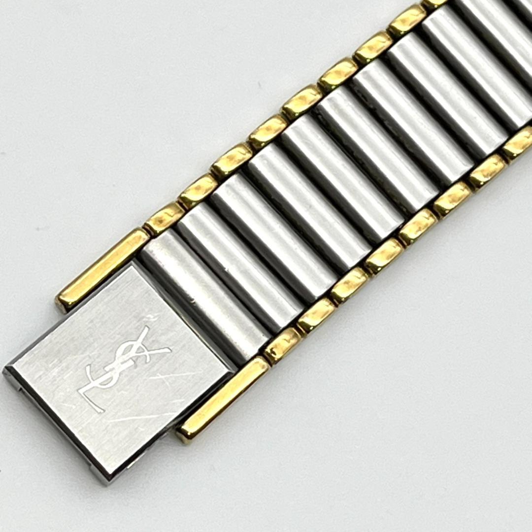 レア イヴサンローラン 腕時計 新品電池交換済み ラウンド 2針 コンビ