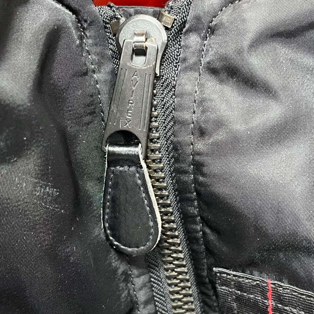 456 AVIREX ワッペン多数 B-29 SAIPAN 黒×橙裏地 XL