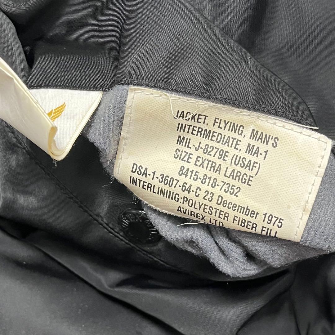 456 AVIREX ワッペン多数 B-29 SAIPAN 黒×橙裏地 XL