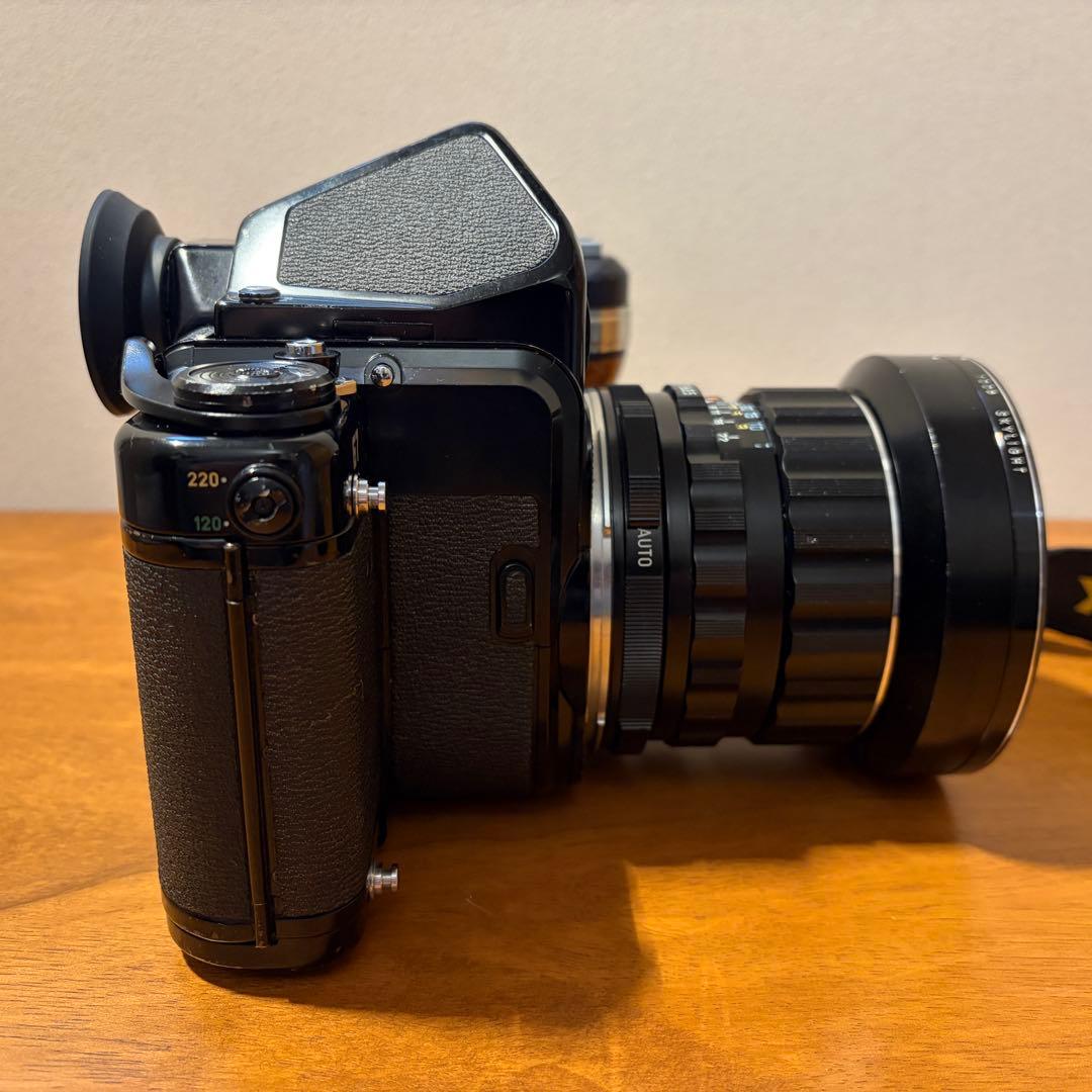 バケペンPENTAX67 TAKUMAR 55mm f3.5 木製グリップ付き