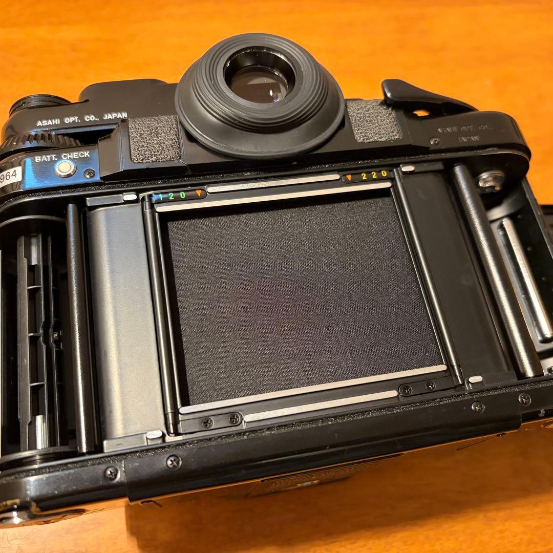 バケペンPENTAX67 TAKUMAR 55mm f3.5 木製グリップ付き