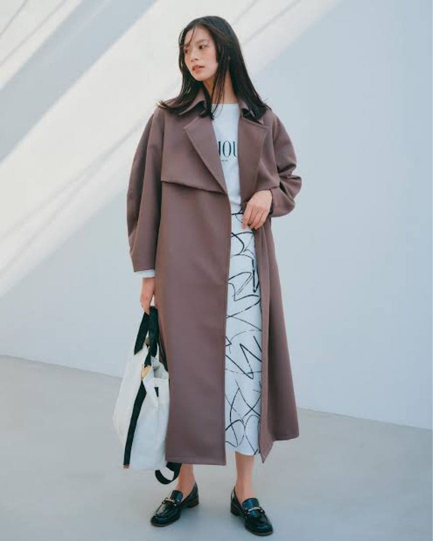 【さと】【新品未使用】LOUNIE ロング トレンチコート アウター