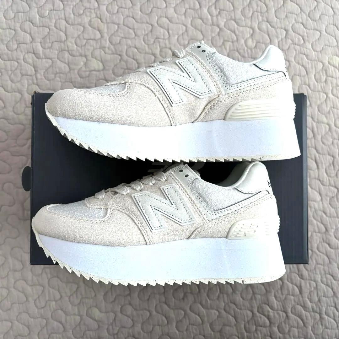 ニューバランス レディース WL574Z 574+ 23.5 新品　厚底