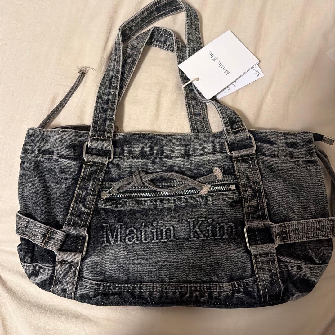 Martin Kim デニムグレーショルダーバッグ