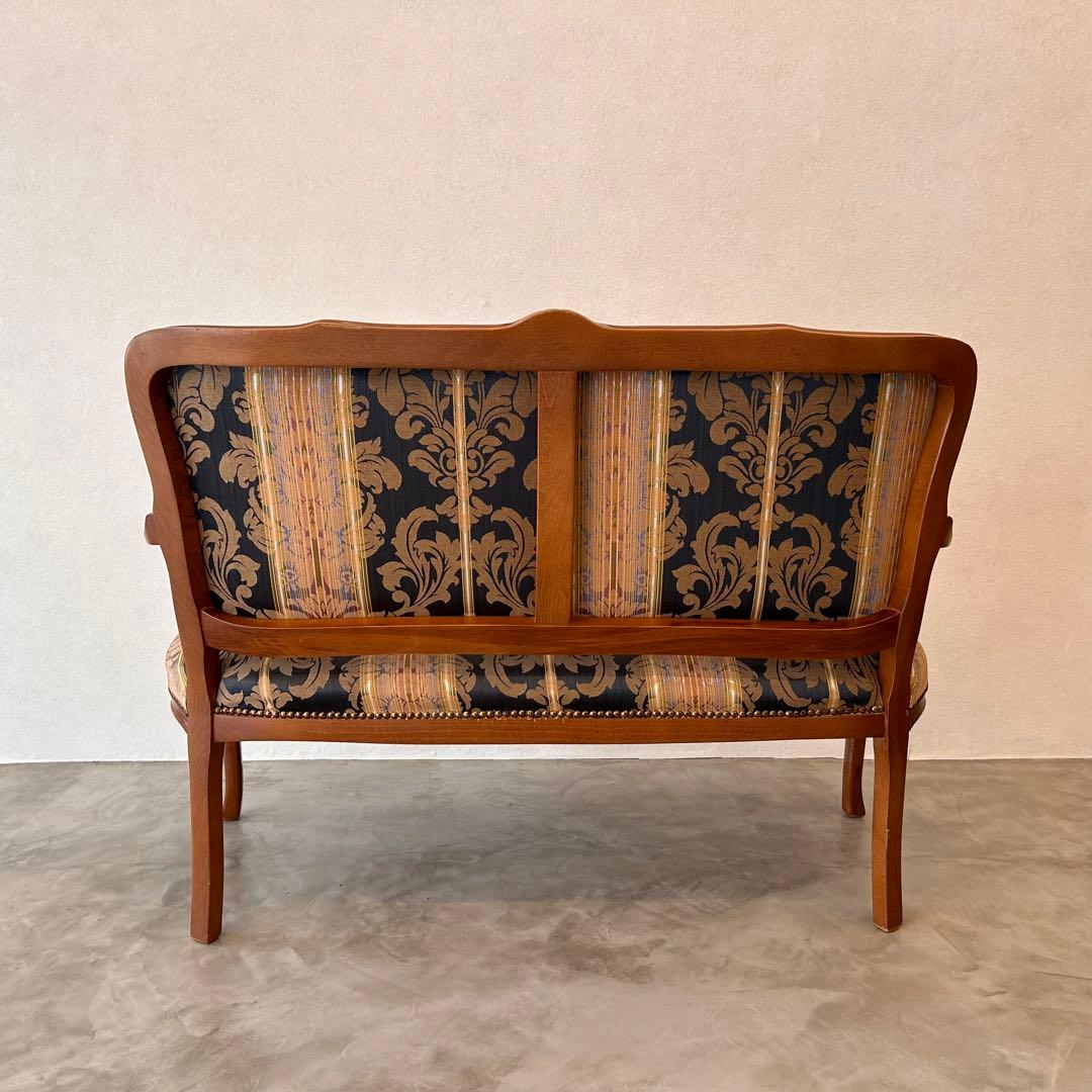 アンティーク家具 イタリア 2人掛けベンチ ラブソファ クラシック ヴィンテージ