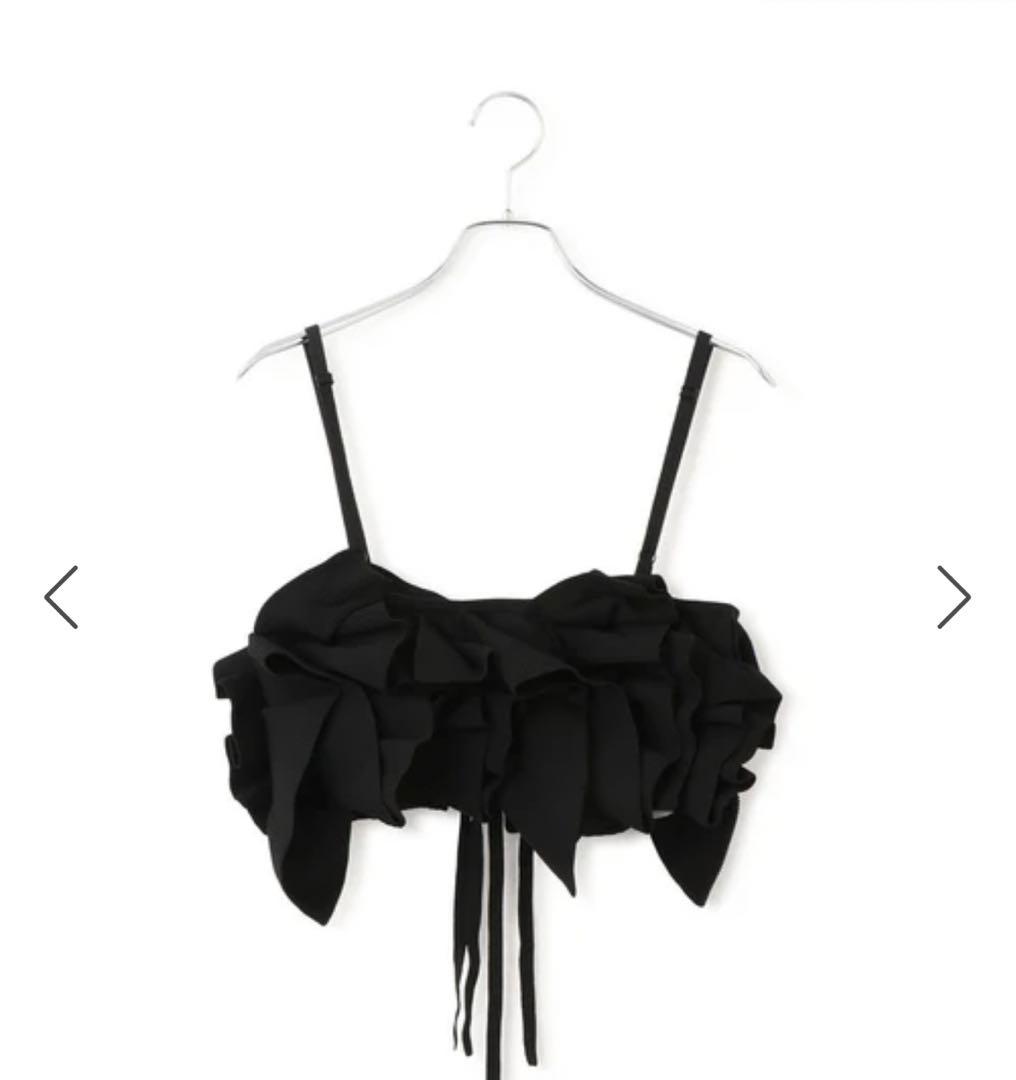 【新品未開封/定価17,600】アダムエロペ_ニットフリルビスチェ