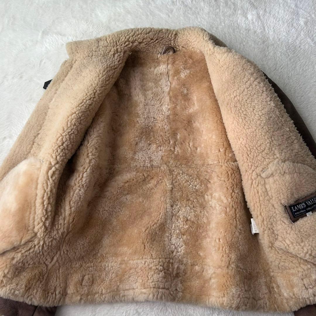 極暖✨B-3 ムートン フライトジャケット L 羊革 シープスキン 肉厚 茶