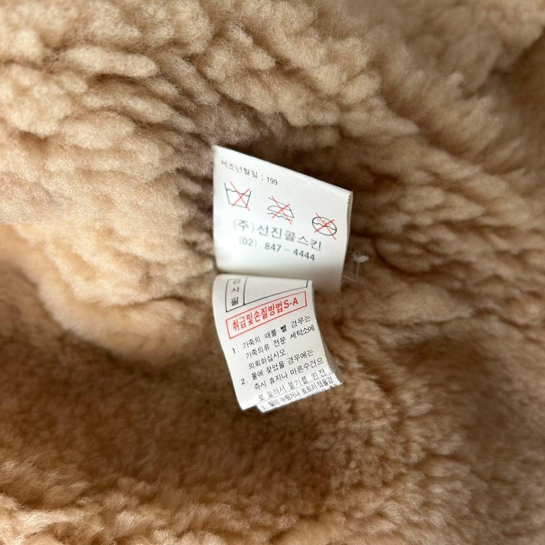 極暖✨B-3 ムートン フライトジャケット L 羊革 シープスキン 肉厚 茶