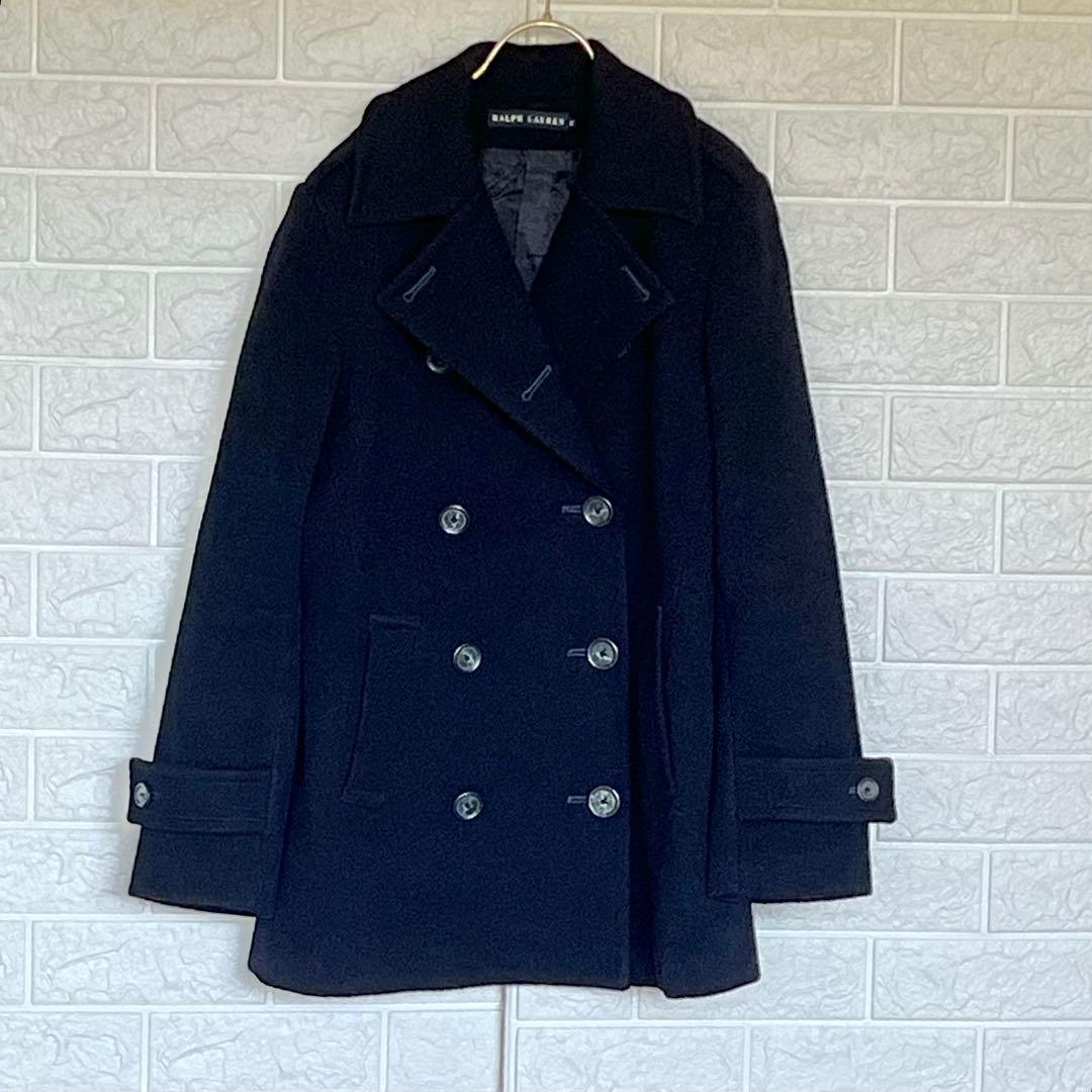 ラルフローレン　Pコート　ネイビー　日本製　ウール100% M