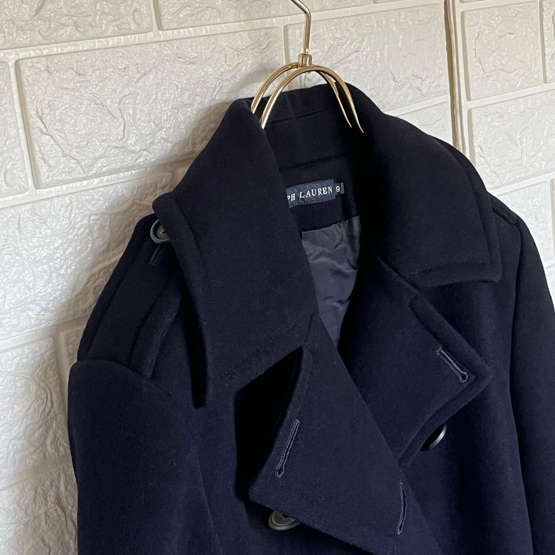 ラルフローレン　Pコート　ネイビー　日本製　ウール100% M