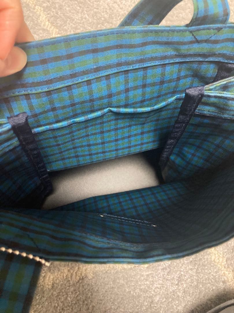 familiar チェック柄トートバッグ