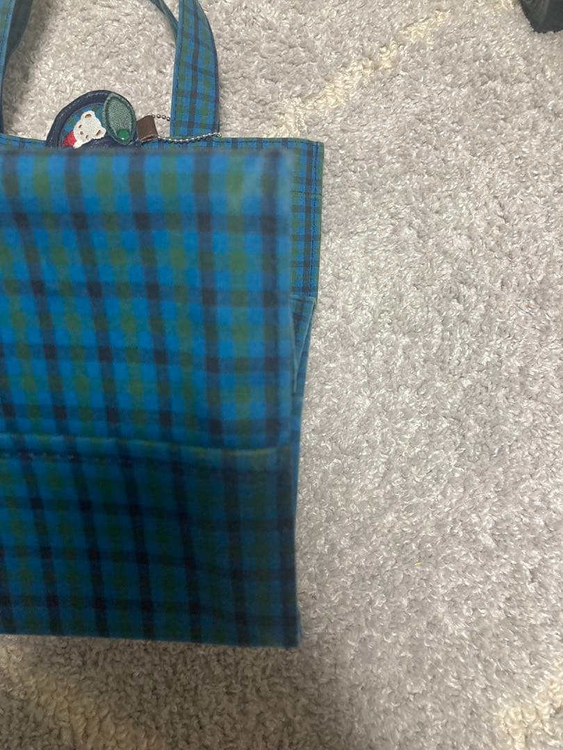 familiar チェック柄トートバッグ
