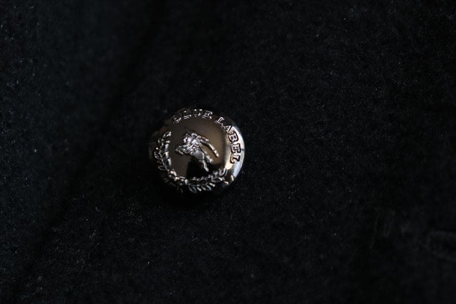 バーバリーブルーレーベル 裏ノバチェック ウールコート 38 黒