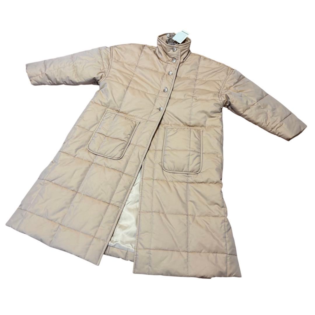 【未使用タグ付き】caveza rosso スクエアキルティングロングコート