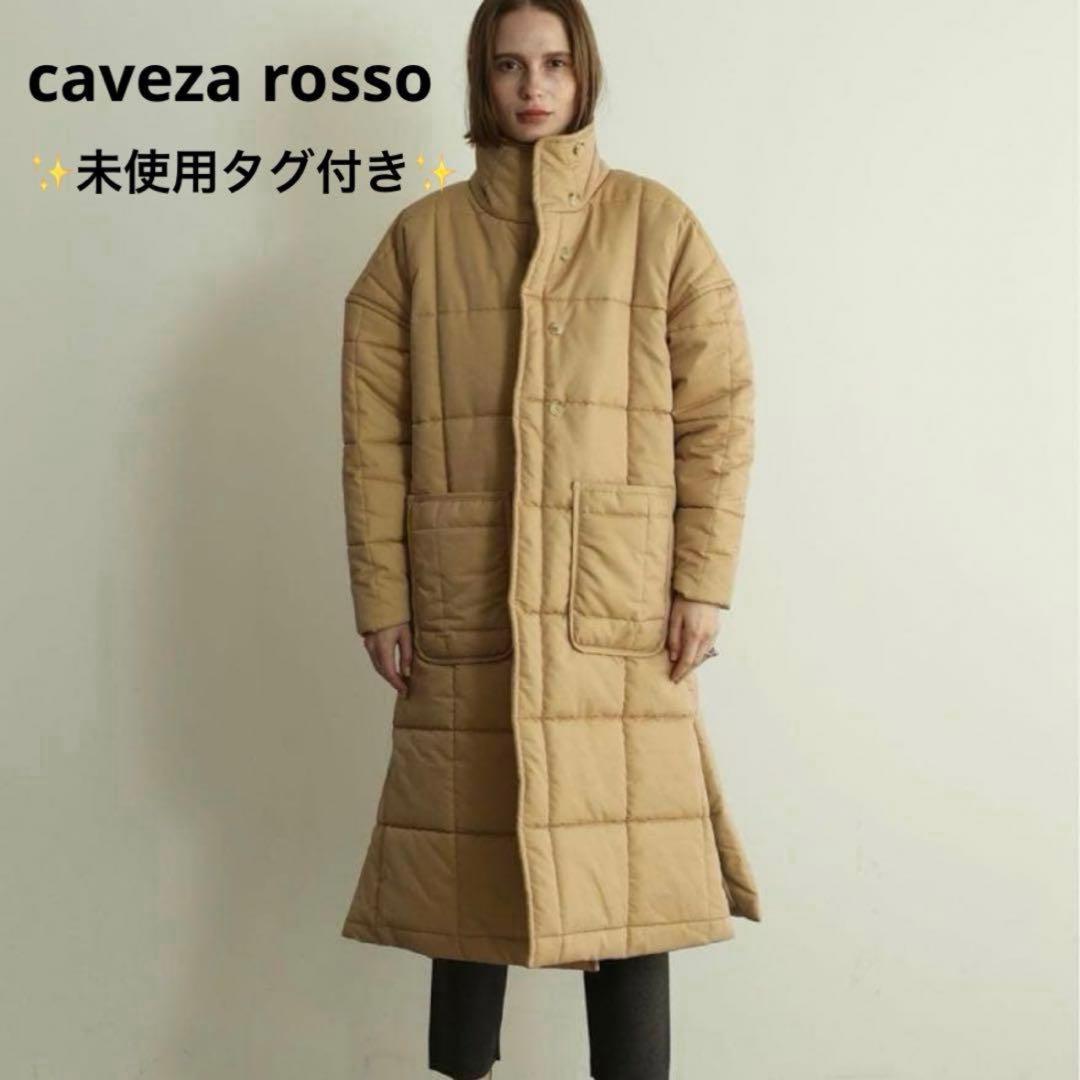 【未使用タグ付き】caveza rosso スクエアキルティングロングコート