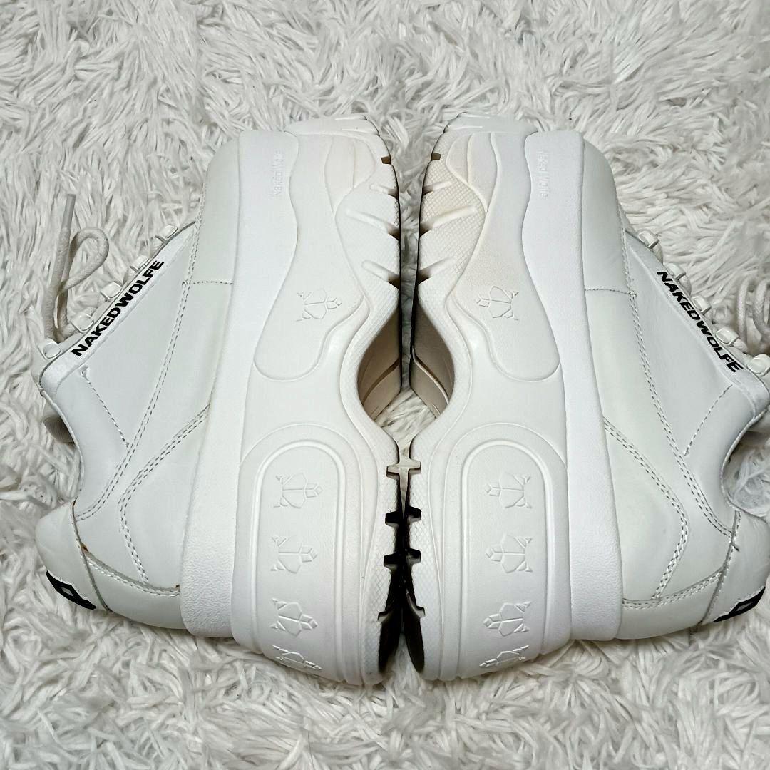 Naked Wolfe　ホワイトプラットフォームスニーカー　厚底　保存袋付　37