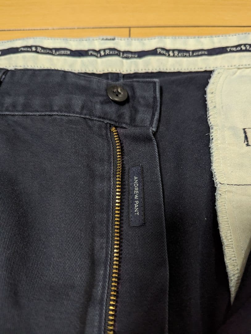 USA製　90s　ポロラルフローレン　ポロチノ　ネイビー　ANDREW PANT